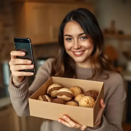 Alumna Daniela R. con sus galletas